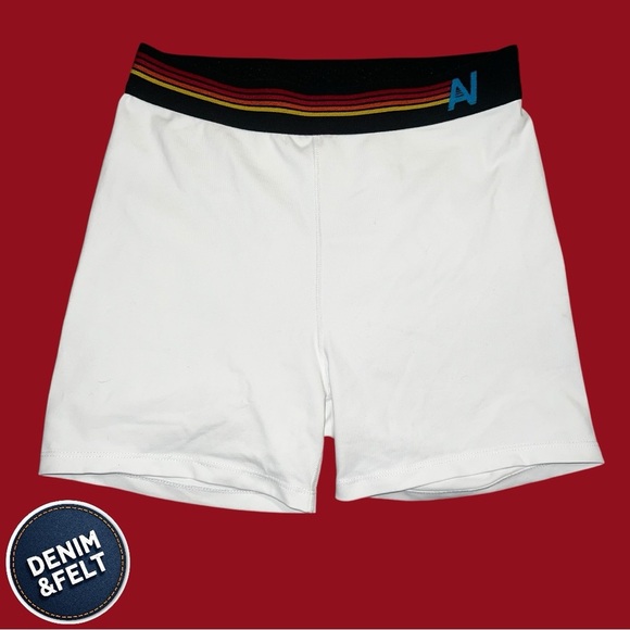 Aviator Nation 2 Piece LOGO ELASTIC KEYHOLE BRA & SHORTS SET - WHITE | EUC!♥️🌈⚡️ - Picture 5 of 16